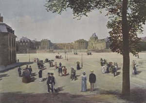 Versailles, Celkový pohled na zámek (barevné foto) od (after) French Photographer