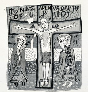 Náboženské umění, Kristus na kříži. 12. století. od (after) French School