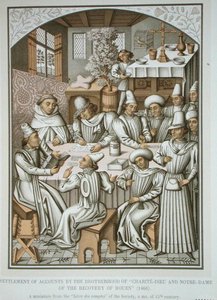 Vyrovnání účtů bratrstvem „Charite-Dieu a Notre-Dame obnovy Rouen“ z „Livre des comptes“ od (after) French School