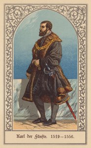 Karel V., císař Svaté říše římské (barevná litografie) od (after) German School