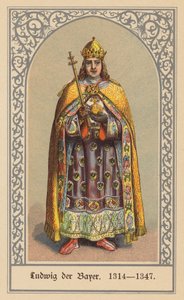 Ludvík IV., císař Svaté říše římské (barevná litografie) od (after) German School