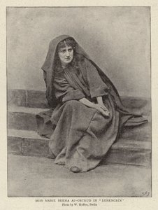 Slečna Marie Brema jako Ortruda v "Lohengrinovi" (čb fotografie) od (after) German photographer
