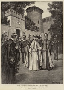 Papež Lev XIII v zimě svých dnů (rytina) od (after) Italian School