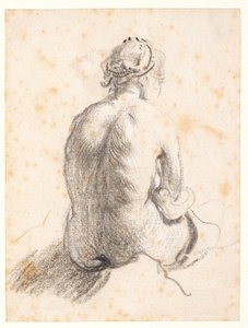 Studie ženského aktu (grafit na papíře) od (attr. to) Rembrandt Harmensz. van Rijn