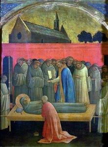 Smrt sv. Františka (olej na desce)