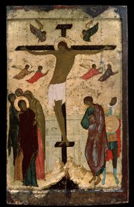 Ruská ikona "Ukřižování". Malba na dřevě od Dionýsia (Dionisy nebo Dionisius Moudrý) (asi 1450-1508) 1500 Státní Treťjakovská galerie, Moskva od (c.1440 1502) Dionisius the Wise