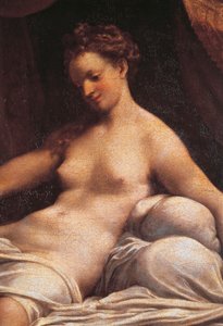 Danae, cca 1531, Antonio Allegri, známý jako Correggio (1489-cca 1534), olej na plátně