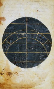 Nördliche Himmelskugel, Miniatur, astronomische Tafel von Ptolemäus von (c.90-168)(after) Ptolemy