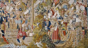 Trojská válka: Znásilnění Heleny, kolem roku 1470 (tapisérie)