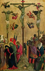 The Crucifixion, c.1315-30 (tempera na panelu) od (school of) Duccio di Buoninsegna
