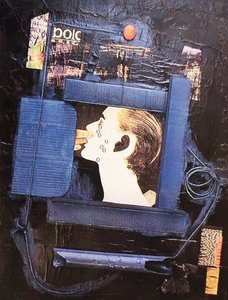 G. C. Riccardi, Sotto chiave, 1980, kombinovaná technika na plátně, 130x170, Itálie.