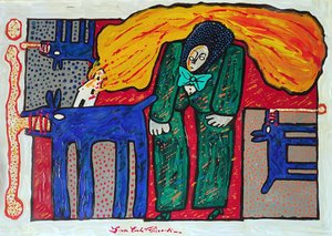 G. C. Riccardi, Bez názvu, 2007, akryl na papíře, 87x62, Itálie.