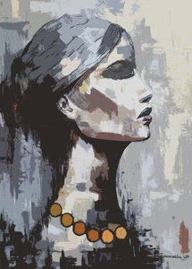 Žena "Stín moudrosti" koláž ve stylu koláže