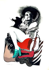 G. C. Riccardi, Bez názvu, 1974, Tinte auf Papier, 40x70, Italien.