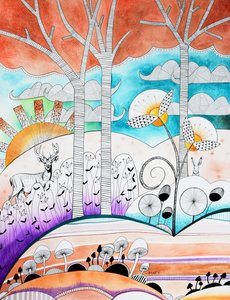 Moderní les od Marys Watercolors