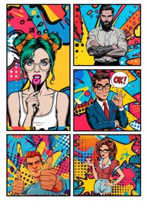 Komiks Popart "OK"