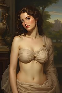Celé tělo krásné profil ženy v lásce, Fantasy, surrealismus malba, nástěnné dekorace výtisky od F. Abderrahim