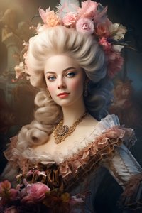Obraz krásné královny Marie Antoinetty, dekorace na zeď | tisk na vyžádání od F. Abderrahim