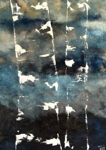 Weiße Birken von HILI ART Tetiana Brzozowski