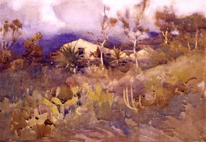 Tenerife (akvarel na papíře) od A.J. Patterson