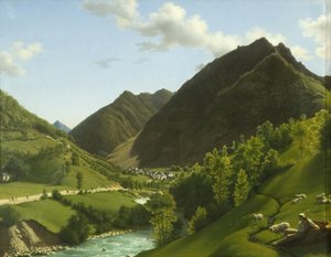 Údolí v Pyrenejích od A.L.R.M. Duperraux