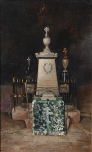 Lermontovův náhrobek v Tarkhany, 1883 od A.S. Mezentsov