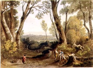 Hereford, z Dynedor Hill, ryl Theodore H. A. Fielding (1781-1851), hospoda. v 