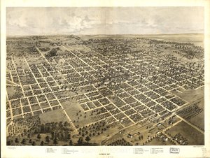 Bloomington, Illinois 1867. LOC 73693345 od A.; Chicago Lithographing Co. Ruger