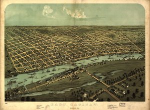 East Saginaw, Michigan, 1867 LOC 80691360 od A.; Chicago Lithographing Co. Ruger