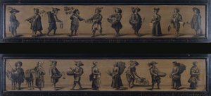 Les Cris de Paris, 1634 (olej na dřevě) od A. Doy