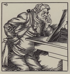 Ilustrace k The Essays of Elia od Charlese Lamba (litho) od A. Garth Jones