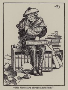 Ilustrace k The Essays of Elia od Charlese Lamba (litho) od A. Garth Jones