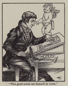 Ilustrace k The Essays of Elia od Charlese Lamba (litho) od A. Garth Jones