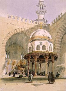 Mešita sultána Hassana, Káhira, hospoda. 1846 (litho)