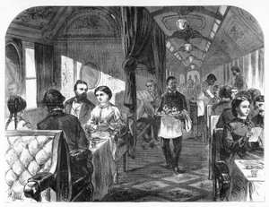Palace Hotel Car, Union Pacific Railroad, c1870. od A. R. Ward