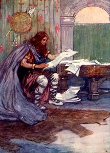 Alfred našel velké potěšení ve čtení, 9. století, 1905.