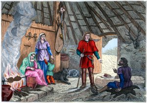 Interiér galského domu, 1882-1884. od A Tauxier