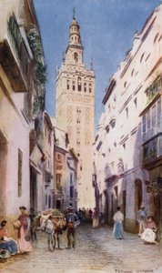 Sevilla, The Giralda (barevné lito)