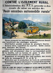 Plakát propagující omnibus francouzské pošty od A. Verecque