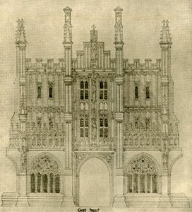 Architektonická kresba: východní fronta, 1833-1834, 1906. od A. W. N. Pugin