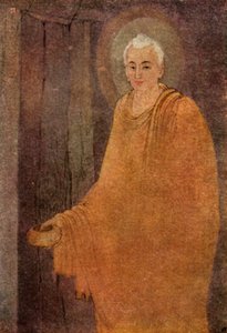 Buddha jako žebravý (barva litho) od Abanindranath Tagore