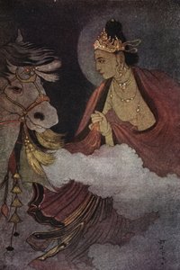 Odchod prince Siddharthy, ilustrace z „Mýtů hinduistů a buddhistů“ od sestry Nivedity a Anandy Coomaraswamy od Abanindranath Tagore