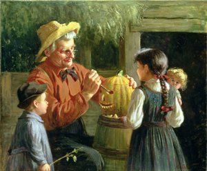 Jack-o-Lantern (olej na plátně)