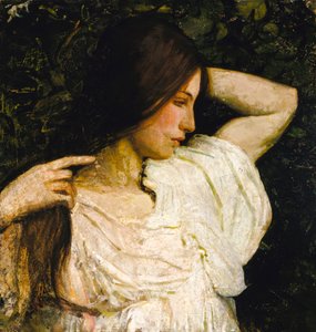 Dívka aranžující si vlasy, 1918-1919.