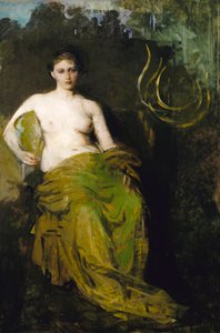 Poloviční zahalená postava od Abbott Handerson Thayer