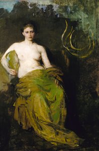 Napůl stažená figura, ca. 1885. od Abbott Handerson Thayer