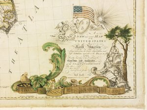 První národní mapa Ameriky, 1784 od Abel Buell