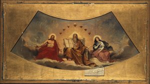 Věčný Otec, Kristus a Panna Maria, asi 1838 (olej na plátně)