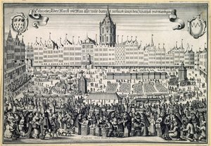 Stará tržnice v Kolíně nad Rýnem, c. 1660 od Abraham Aubry