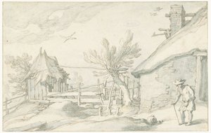 Dvůr s farmou a stodolou od Abraham Bloemaert